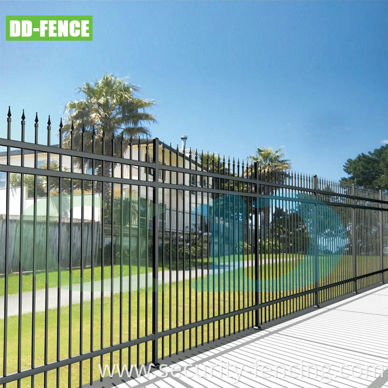 Welded Spear Top Panel Wrought Iron Fence for Garden House